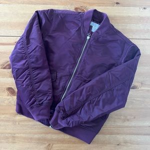 Everlane Purple Bomber Jacket